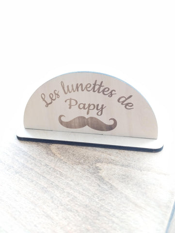Porte lunettes en bois personnalisé spéciale Fête des Grands Pères