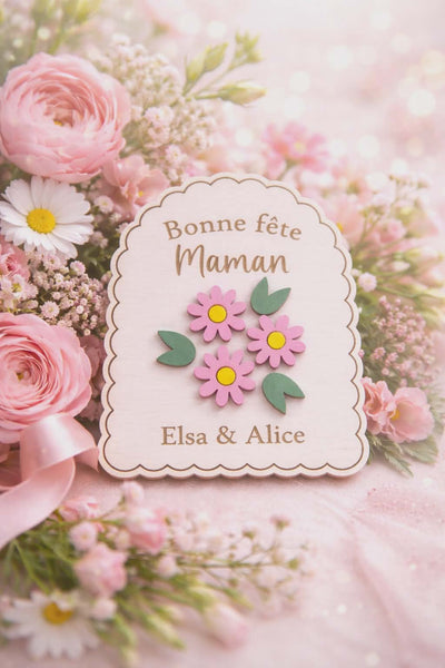 Magnet Fête des mères Fleurs