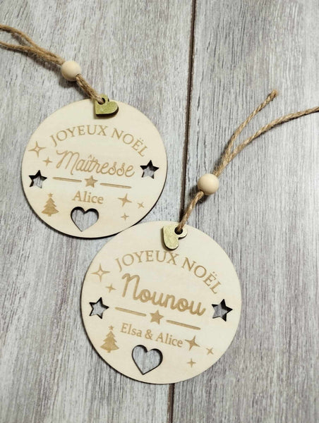 Boule de noël à personnaliser Douceur Cœur doré