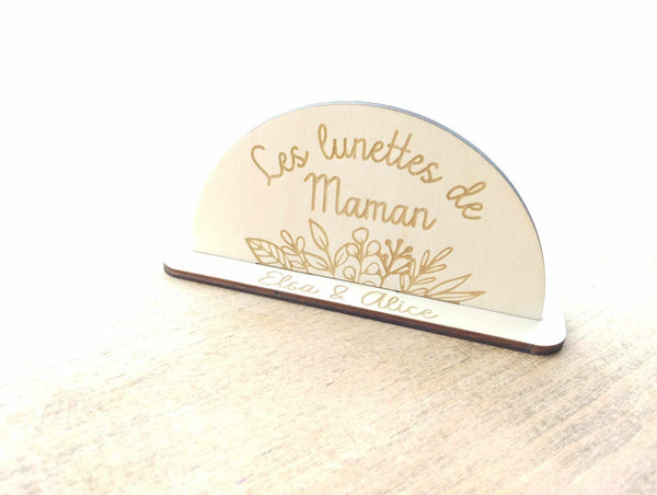 Porte lunettes en bois personnalisé spéciale Fête des Mères