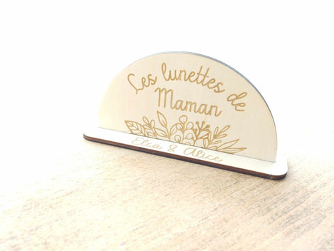 Porte lunettes en bois personnalisé spéciale Fête des grands Mères