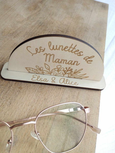 Porte lunettes en bois personnalisé spéciale Fête des Mères