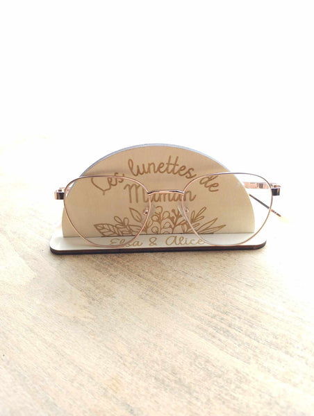 Porte lunettes en bois personnalisé spéciale Fête des Mères