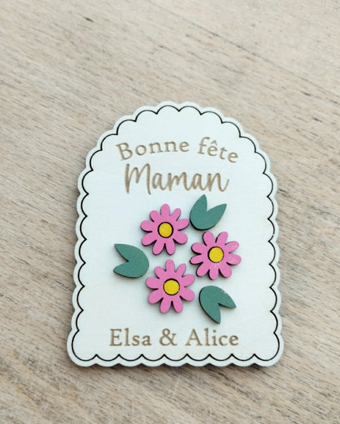 Magnet Fête des mères Fleurs