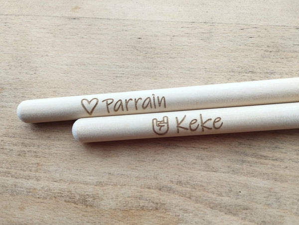 Baguettes de batterie personnalisable
