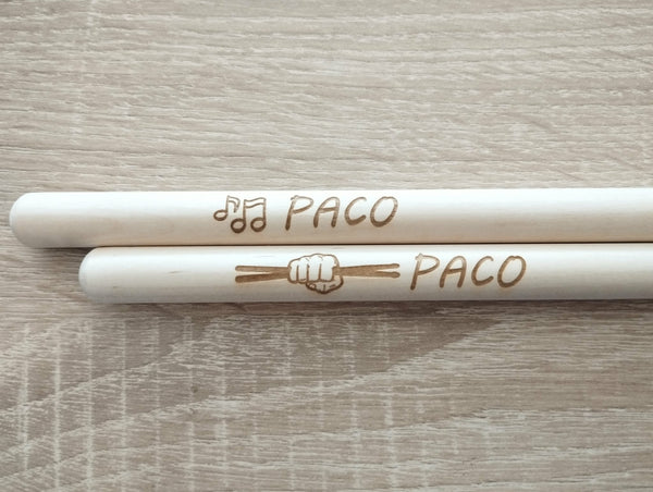 Baguettes de batterie personnalisable