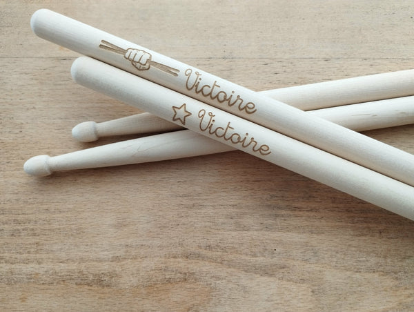 Baguettes de batterie personnalisable