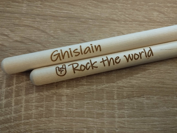 Baguettes de batterie personnalisable