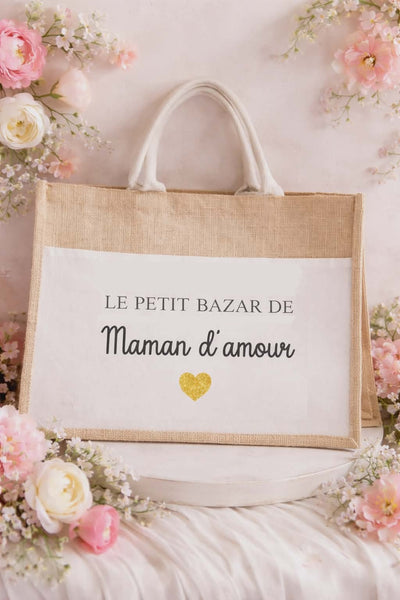 Cabas " Le petit bazar de Maman d'amour"