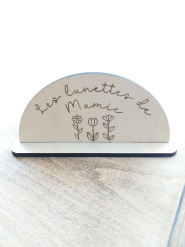 Porte lunettes en bois personnalisé spéciale Fête des grands Mères