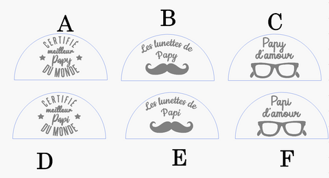 Porte lunettes en bois personnalisé spéciale Fête des Grands Pères