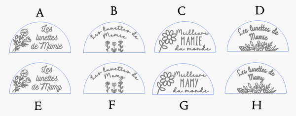 Porte lunettes en bois personnalisé spéciale Fête des grands Mères