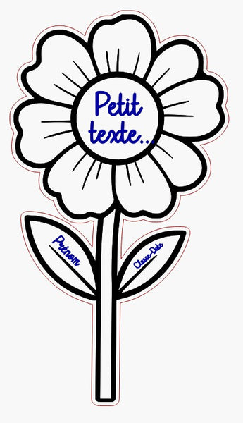 Fleur à offrir personnalisé, merci super maîtresse, cadeau atsem, merci nounou, cadeau fin année scolaire maîtresse, idée cadeau maître