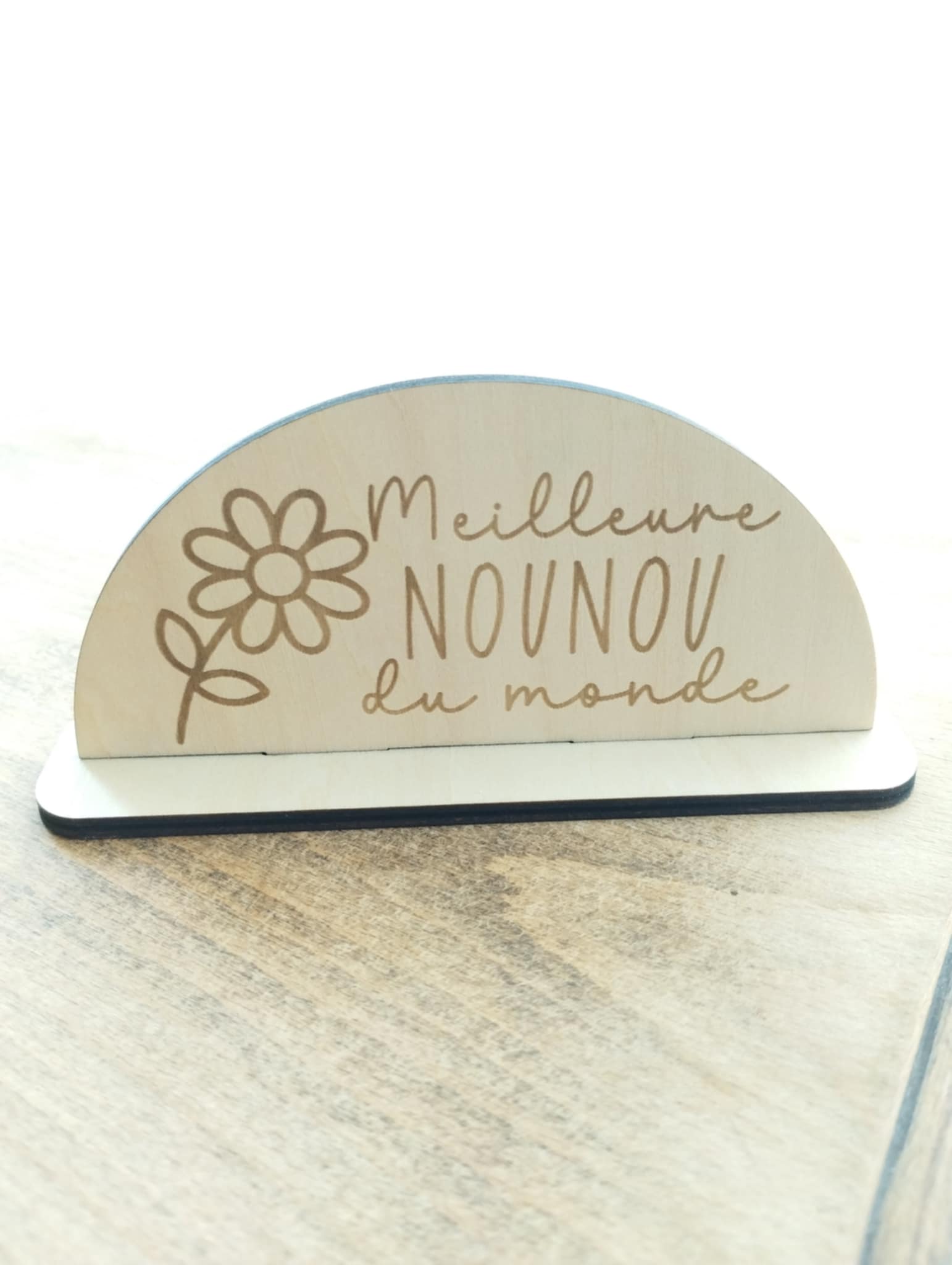 Porte lunettes en bois personnalisé spéciale Nounou