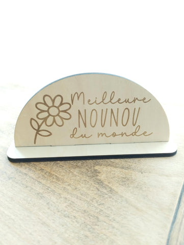 Porte lunettes en bois personnalisé spéciale Nounou
