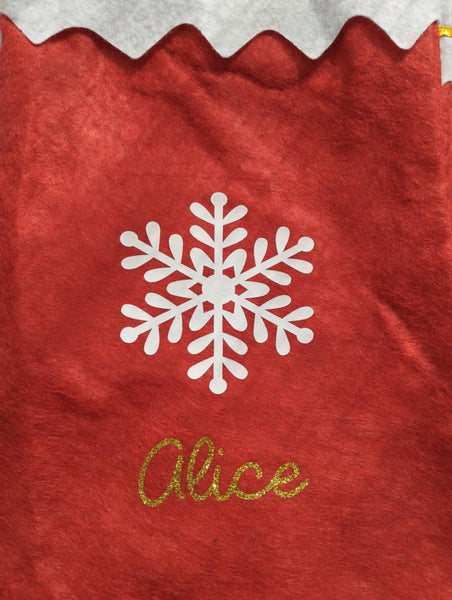 Chaussette de Noël personnalisables / Chaussette de Noël rouge personnalisée