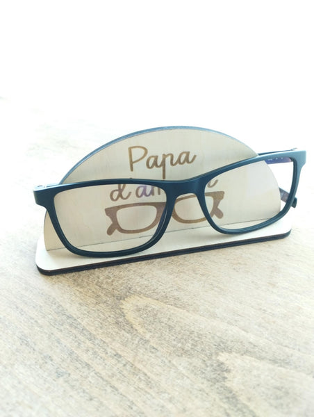 Porte lunettes en bois personnalisé spéciale Fête des Pères