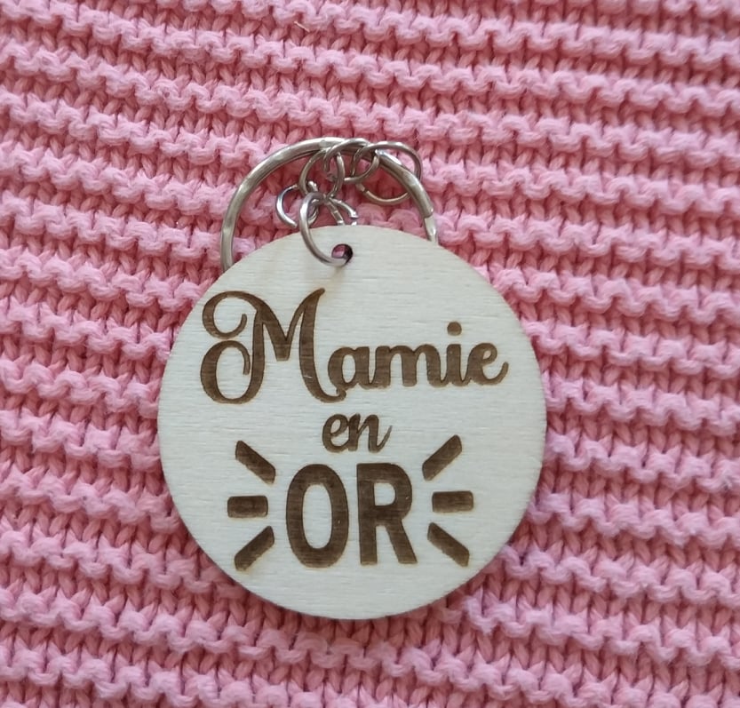 Porte clés "Mamie en OR"