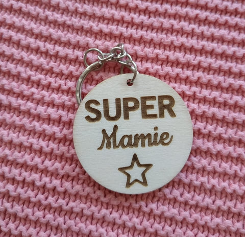 Porte clés " SUPER mamie"