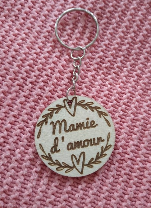 Porte clés "Mamie d'amour"