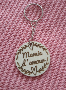 Porte clés "Mamie d'amour"