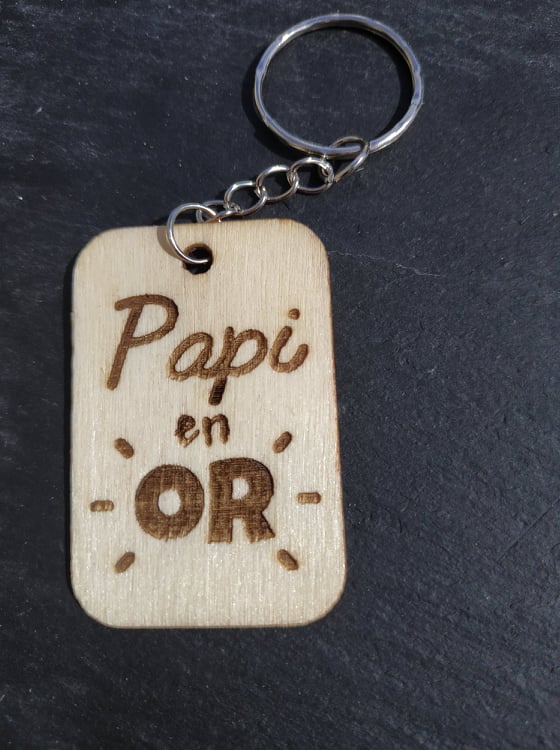 Porte clés "Papi en OR"