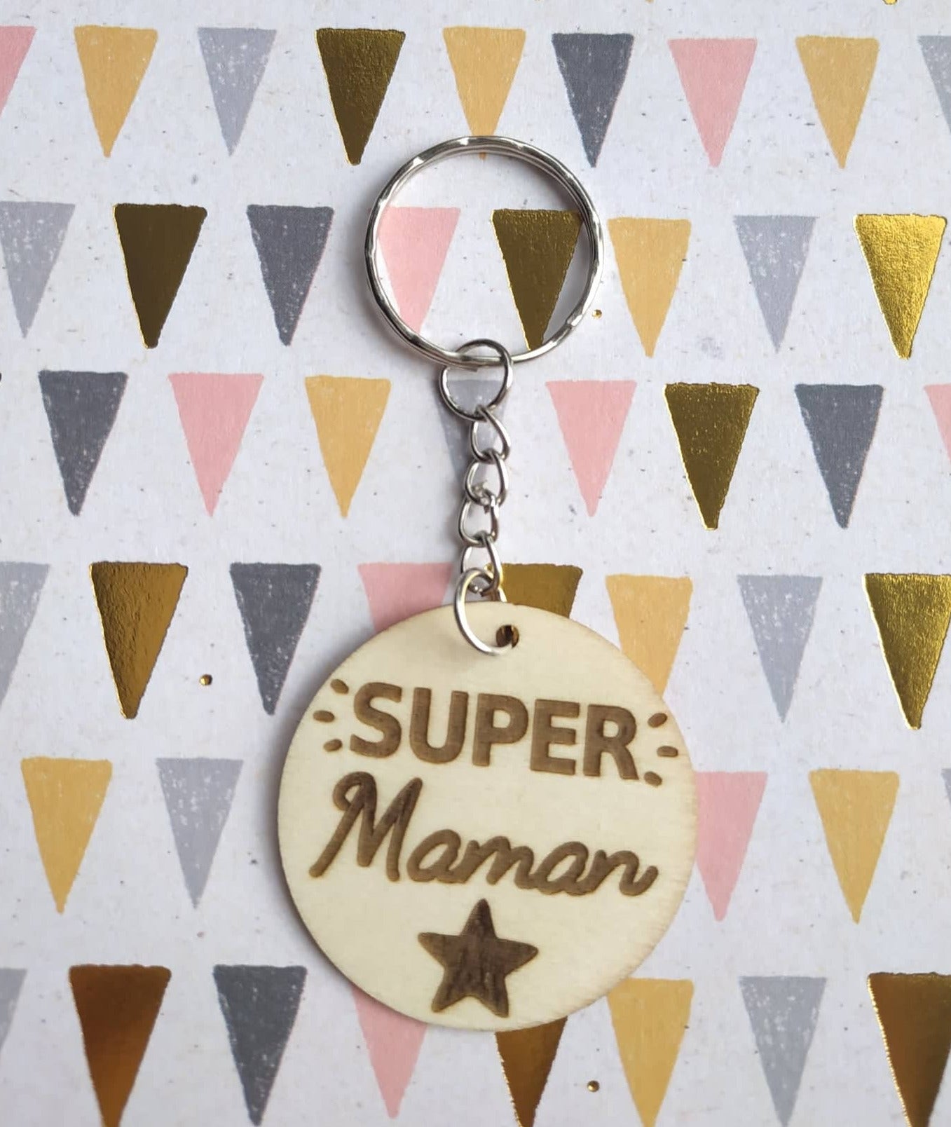 Porte clés "SUPER Maman"