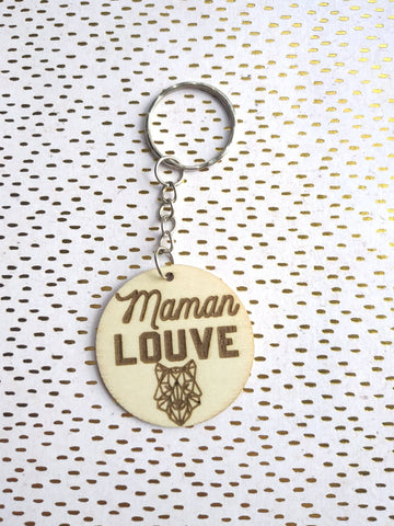 Porte clés "Maman LOUVE"