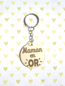 Porte clés "Maman en OR"