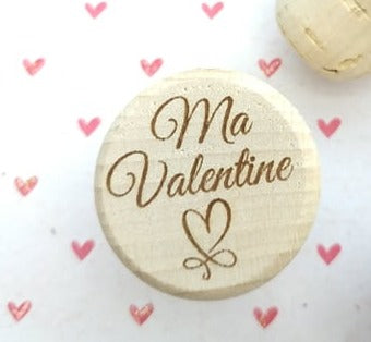 Bouchon de liège "Ma valentine"