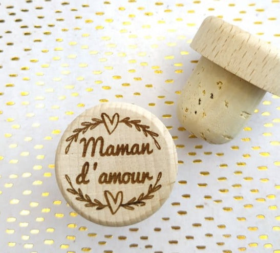 Bouchon de liège "Maman d'amour"