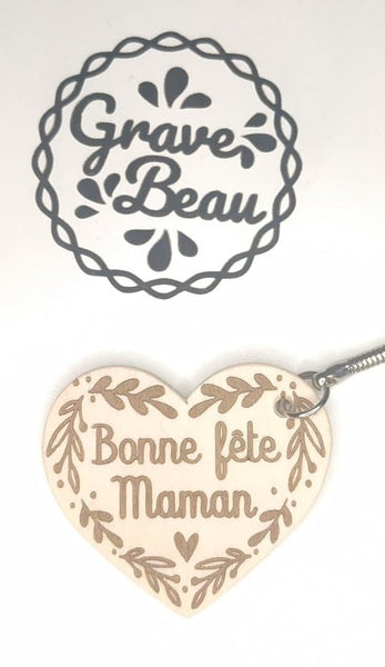 Porte clés "Bonne fête maman"