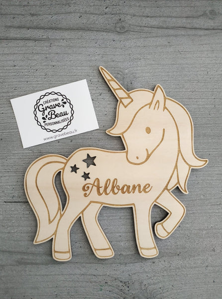 Décoration sur le thème "Licorne"