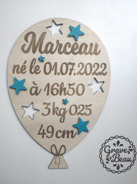 Ballon de naissance Etoiles