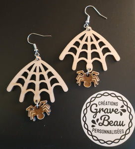 Boucles d'oreilles HALLOWEEN "Arana"