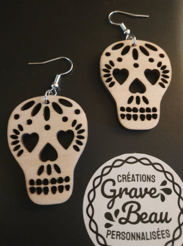 Boucles d'oreilles HALLOWEEN "Craneo"