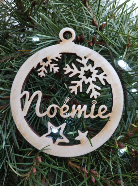 Boule de noël découpée personnalisable