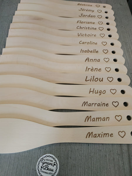 Spatule en bois personnalisable